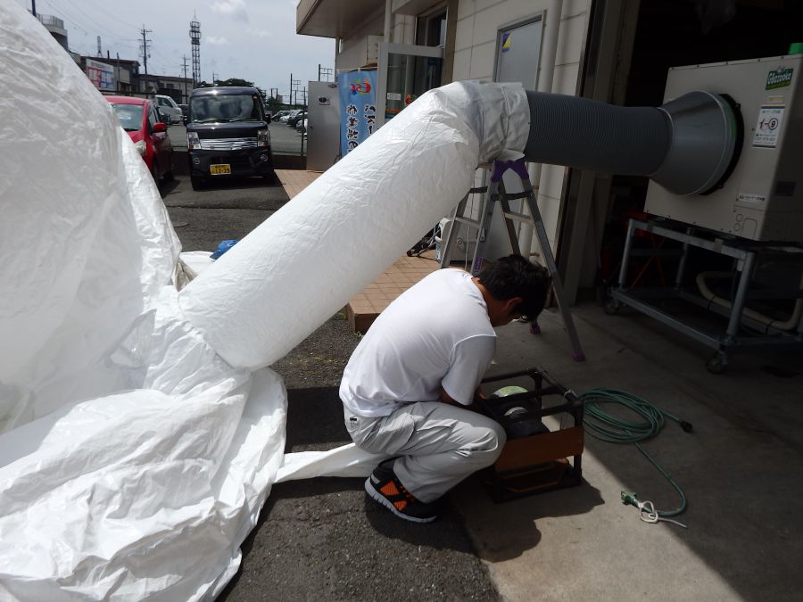 送風機の接続