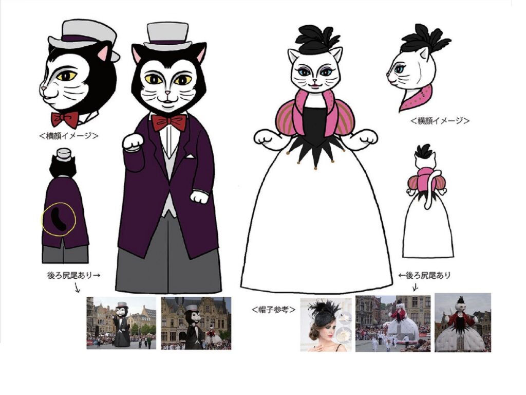 ハロウィンキャットパレードデザイン案