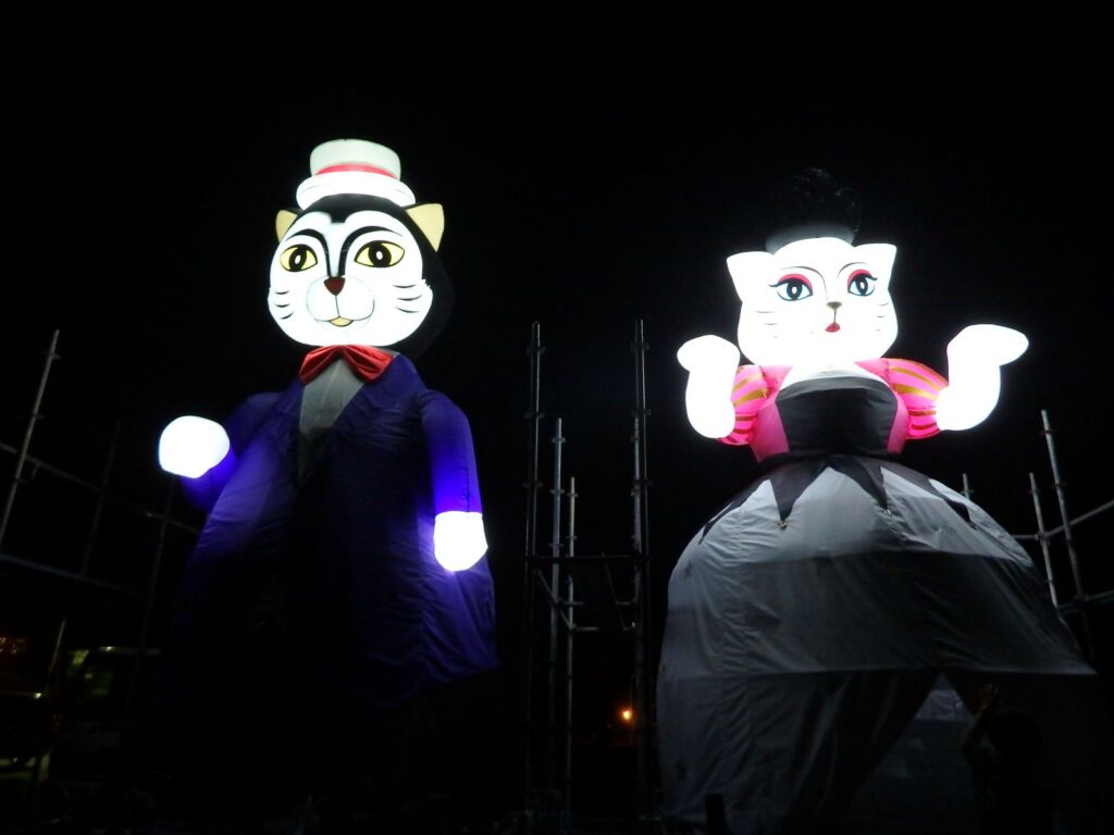 ハロウィンキャットパレード現地照明チェック
