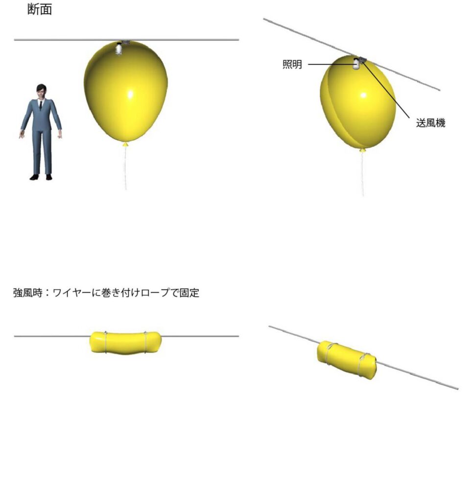 さがみ湖イルミリオン風船３Dイメージ